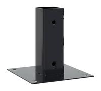 vidaXL Bases para postes cuadradas 4 uds. Antracita 46x46 mm, base para cercas de concreto, base para postes de cerca, soporte para postes de metal
