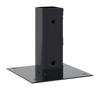 vidaXL Bases para postes cuadradas 4 uds. Antracita 51x51 mm, base para cercas de concreto, base para postes de cerca, soporte para postes de metal