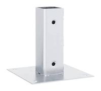 vidaXL Bases para postes cuadradas 4 uds. Plata 46x46 mm