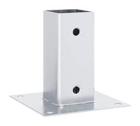 vidaXL Bases para postes cuadradas 4 uds. Plata 61x61 mm