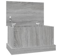 vidaXL Baúl almacenaje Madera contrachapada Gris Sonoma 50x30x28 cm