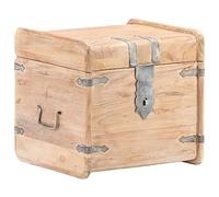 vidaXL Baúl Cofre Almacenamiento Caja Almacenaje Banco Pasillo Armario Hogar Terraza Balcón Accesorios Decoración Gabinete Madera Maciza de Acacia