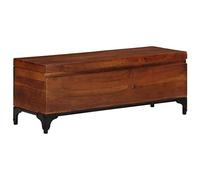 vidaXL Baúl de Almacenaje Caja Cofre Contenedor Aparador Almacenamiento Armario Lateral Interior Exterior 110x35x41 cm Madera Maciza de Acacia