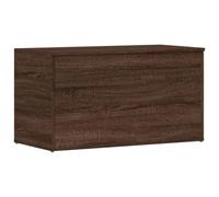 vidaXL Baúl de Almacenaje Cofre Caja Muebles de Almacenamiento Armario Mesita Mesa Organizador Madera Contrachapada Marrón Roble 84x42x46cm
