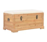 vidaXL Baúl de Almacenamiento con Cojín MDF Cesta Orden Soluciones Orden Casa Hogar Accesorios Complementos Decoración Jardín Cajas 80x40x40 cm