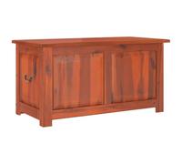 vidaXL Baúl de almacenamiento con tapa madera maciza de acacia marrón