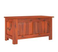 vidaXL Baúl de almacenamiento con tapa madera maciza de acacia marrón