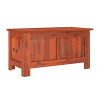 vidaXL Baúl de almacenamiento con tapa madera maciza de acacia marrón