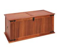 vidaXL Baúl de almacenamiento 79x34x32 cm Madera maciza de acacia