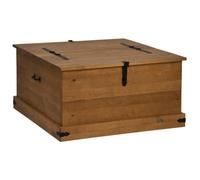 vidaXL Baúl de Almacenamiento Halden 91x91x47 cm Madera Maciza, baúl de Madera, baúl de Almacenamiento, baúl de Juguetes
