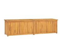 vidaXL Baúl de Jardín, Caja de Almacenaje para Cojines, Cofre de Herramientas, Mueble para Cobertizo Garaje Patio, Madera Maciza de Teca