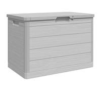 VidaXL Baúl para Cojines de Jardín - Polipropileno Gris 77,5x44,5x53 cm - Contenedor y Caja de Almacenaje
