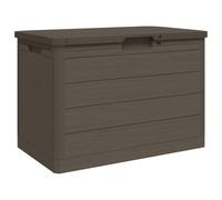 vidaXL Baúl para Cojines Polipropileno marrón 77,5x44,5x53 cm, contenedor para Cojines, Caja para Cojines de jardín, Caja, Caja de almacenaje