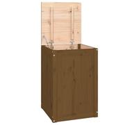 vidaXL Baúl para Colada Madera Maciza Pino marrón Miel 44x44x66 cm