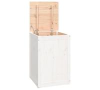 vidaXL Baúl para la Colada Madera Maciza de Pino Blanco 44x44x66 cm