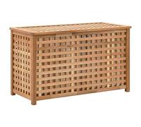 vidaXL Baúl para la Ropa Sucia Lavandería Cuarto de Baño Vitrina Casa Hogar Accesorios Complementos Ropa 77,5x37,5x46,5 cm Madera Nogal Maciza