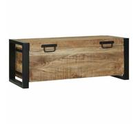 vidaXL Baúl de Almacenamiento de Madera de Mango Estilo Industrial | Baúl Sólido Decorativo Rústico para Sala de Estar y Dormitorio de Calidad Artesanal Diseño Único para Organización del Hogar Muebl