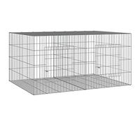 BD - BD Jaula para Conejos 2 Paneles Hierro galvanizado 110x79x54 cm