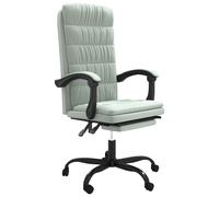 VidaXL Beler Silla de Oficina Reclinable con Acolchado Verde Claro