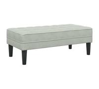 vidaXL Banco Gris Claro 113 cm Terciopelo