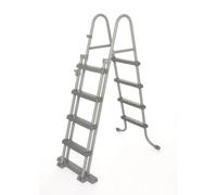 vidaXL Bestway Escalera de Seguridad para Piscina 4 peldaños Flowclear 122 cm, Escalera de 4 peldaños, Escalera de Piscina de Seguridad, Escalera