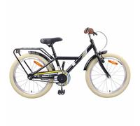 vidaXL Bicicleta Infantil 20 Pulgadas para 6-11 años Negro, Bicicleta Clásica para Niños, Manillares Ajustables, Asiento Ergonómico, Estructura Segura para Aventuras