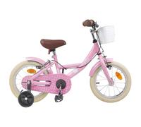 vidaXL Bicicleta infantil de 12 pulgadas para 2 - 4 años de edad, color rosa claro, bicicleta para niños, una marcha, manillar ajustable, segura, horquilla de acero, guardabarros, diversión para niños