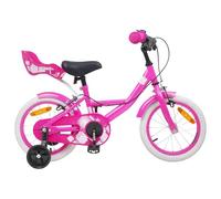 vidaXL Bicicleta infantil de 12 pulgadas para niños de 2 a 4 años, color rosa, bicicleta clásica para niños, manillar ajustable, marco de acero estable, ideal para diversión en bicicleta