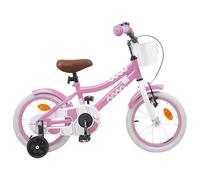 vidaXL Bicicleta infantil de 16 pulgadas para 4-6 años de edad, color rosa claro, manillar ajustable, diseño minimalista de bicicleta, para niños, bicicleta de carretera, libertad sobre dos ruedas