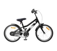 vidaXL - Bicicleta infantil de 18 pulgadas, para 5-7 años, color negro, bicicleta infantil clásica, aventura para jóvenes ciclistas, escaleras para niños pequeños, principiantes, 2 ruedas, bicicleta