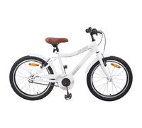 vidaXL Bicicleta Niño 18 Pulgadas para 5-7 Años Blanco Bicicleta Infantil Puños Ajustables Clásicos, Bicicleta Juventud, Aventura Al Aire Libre para Niños