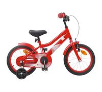 vidaXL Bicicleta para Niños 16 Pulgadas para 4-6 Años Rojo, Bicicleta Clásica para Niños, Aventura de un Joven Ciclista, Potencia Pedal para Todo-Pequeños, Dos Ruedas