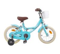 vidaXL - Bicicleta para niños de 14 pulgadas para niños de 3 a 5 años, color azul claro, bicicleta para niños, monociclo con manillares ajustables, seguro y sólido, incluye guardabarros
