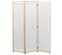 Biombo Divisor De 3 Paneles De Tela Color Crema 120x170x4 Cm Vidaxl