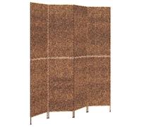vidaXL Biombo de 4 Paneles Jacinto de Agua marrón 163x180 cm