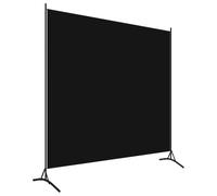 vidaXL Biombo Divisor de 1 Panel de Pie Pantalla Protectora Separador Habitación Dormitorio Interior Estancia Decoración Partición Privacidad Negro