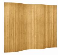 vidaXL Biombo Divisor bambú Natural Ancho 250 cm Alto 165 cm