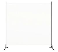 vidaXL Biombo Divisor, Biombo Plegable, Separador de Ambientes, Pantalla de Privacidad para Salón Oficina Jardín, Tela Blanco 175x180 cm
