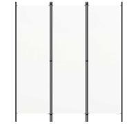 vidaXL Biombo Divisor de 3 Paneles, Biombo Plegable, Separador de Ambientes, Pantalla de Privacidad para Salón Oficina Jardín, Blanco 150x180 cm