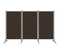 vidaXL Biombo Divisor de 3 Paneles de Pie Plegable Separador Habitación Dormitorio Estancia Decoración Partición Privacidad Marrón 260x180 cm