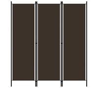 vidaXL Biombo Divisor de 3 Paneles de Pie Plegable Separador Habitación Dormitorio Estancia Decoración Partición Privacidad Marrón 150x180 cm