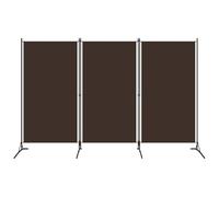 vidaXL Biombo Divisor de 3 Paneles de Pie Plegable Separador Habitación Dormitorio Estancia Decoración Partición Privacidad Marrón 260x180 cm