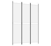 vidaXL Biombo Divisor de 3 Paneles Separador Decoración Habitación Dormitorio Oficina Pantalla Privacidad Pared Plegable de Tela Blanco
