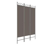 vidaXL Biombo Divisor de 3 Paneles Separador Decoración Habitación Dormitorio Oficina Pantalla Privacidad Pared Plegable de Tela Gris Antracita
