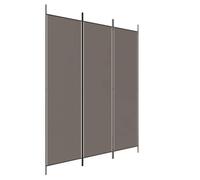 vidaXL Biombo Divisor de 3 Paneles Separador Decoración Habitación Dormitorio Oficina Pantalla Privacidad Pared Plegable de Tela Gris Antracita