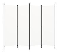 vidaXL Biombo Divisor de 4 Paneles, Biombo Plegable, Separador de Ambientes, Pantalla de Privacidad para Salón Oficina Jardín, Blanco 200x180 cm