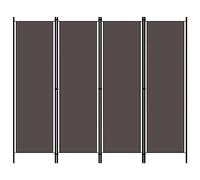 Biombo divisor de 4 paneles gris antracita 200x180 cm