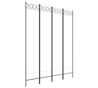 vidaXL Biombo divisor plegable 4 paneles de tela blanco 160x200 cm