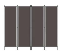 vidaXL Biombo separador 4 paneles plegable de privacidad - Gris antracita 200x180 cm