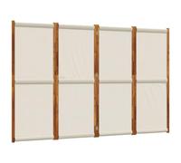 vidaXL Biombo Divisor de 4 Paneles, Separador de Ambientes de Privacidad, Divisor de Espacios Plegable, Pantalla Decorativa para Jardín, Gris Claro